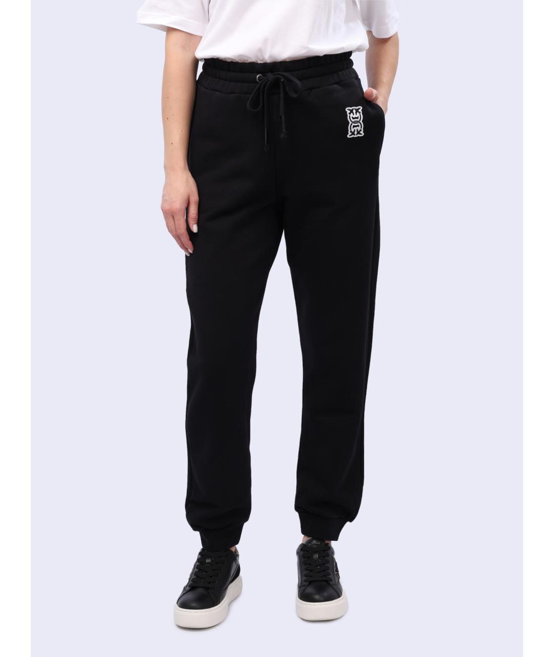 PINKO Черные хлопковые прямые брюки, фото 6