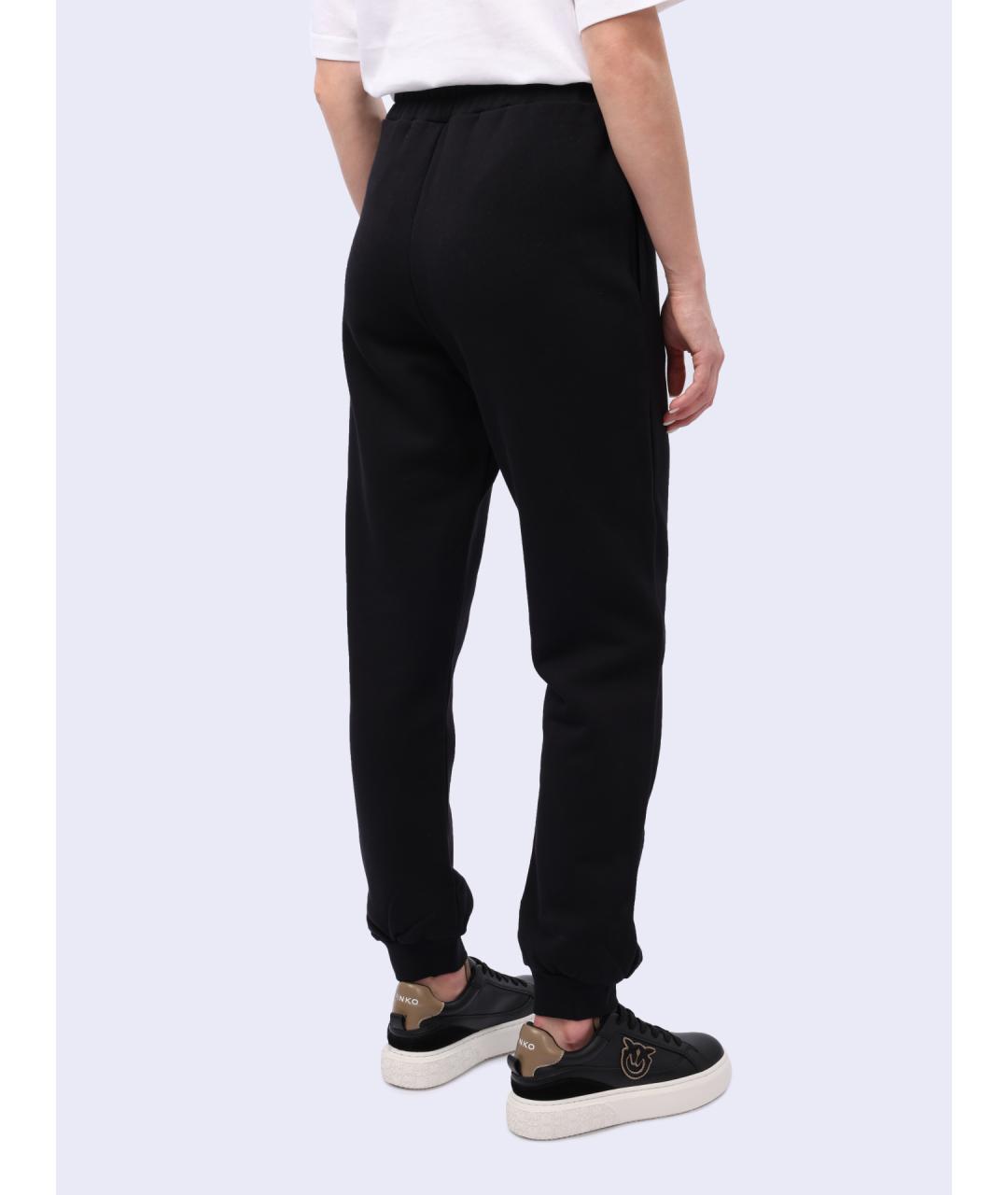 PINKO Черные хлопковые прямые брюки, фото 5