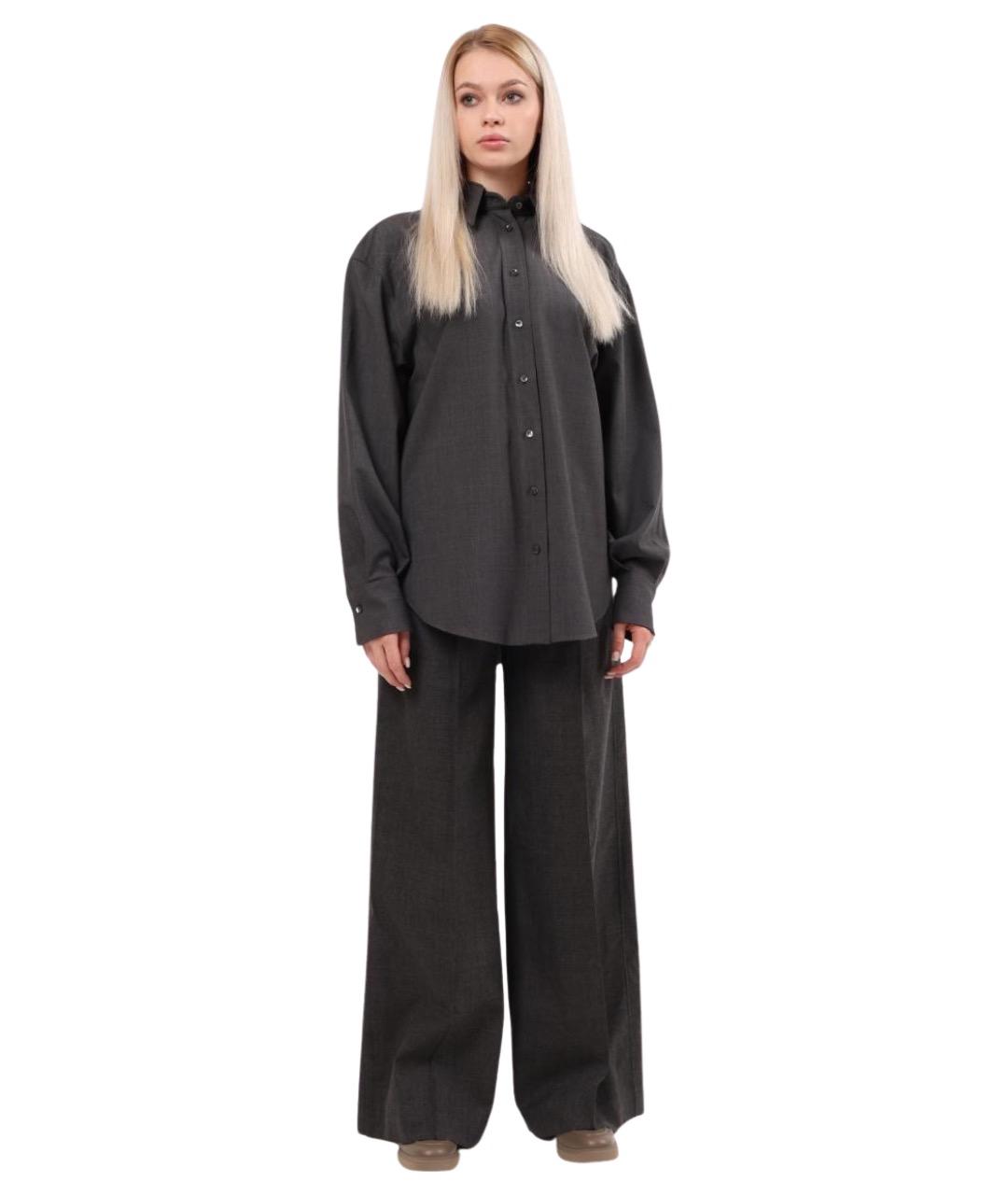 BRUNELLO CUCINELLI Серые прямые брюки, фото 1