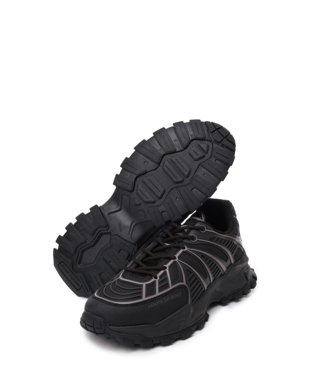 ARMANI EXCHANGE Черные высокие кроссовки / кеды, фото 4
