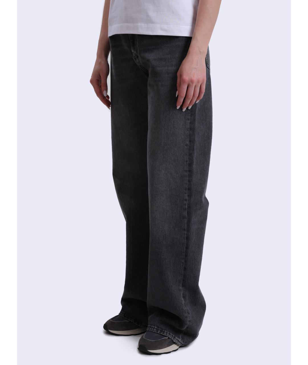 PINKO Черные хлопковые прямые джинсы, фото 3