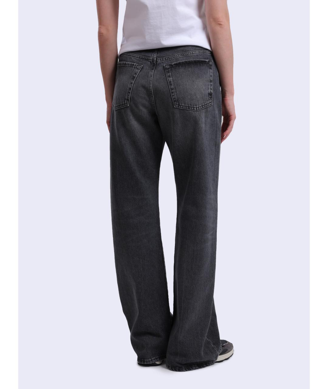 PINKO Черные хлопковые прямые джинсы, фото 5