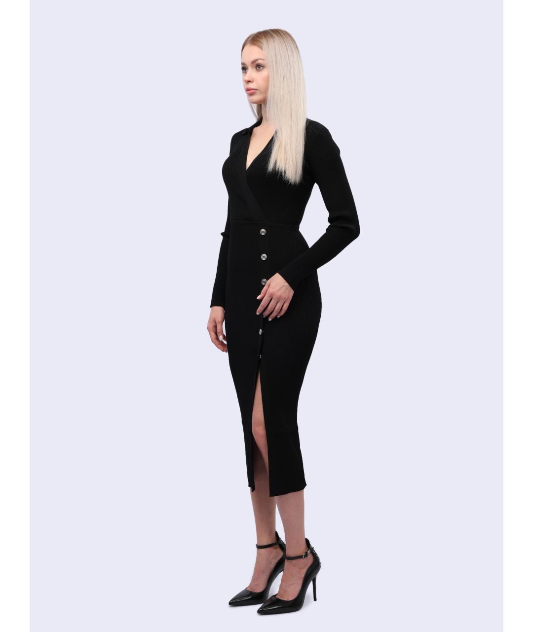 PINKO Черное полиамидовое повседневное платье, фото 3