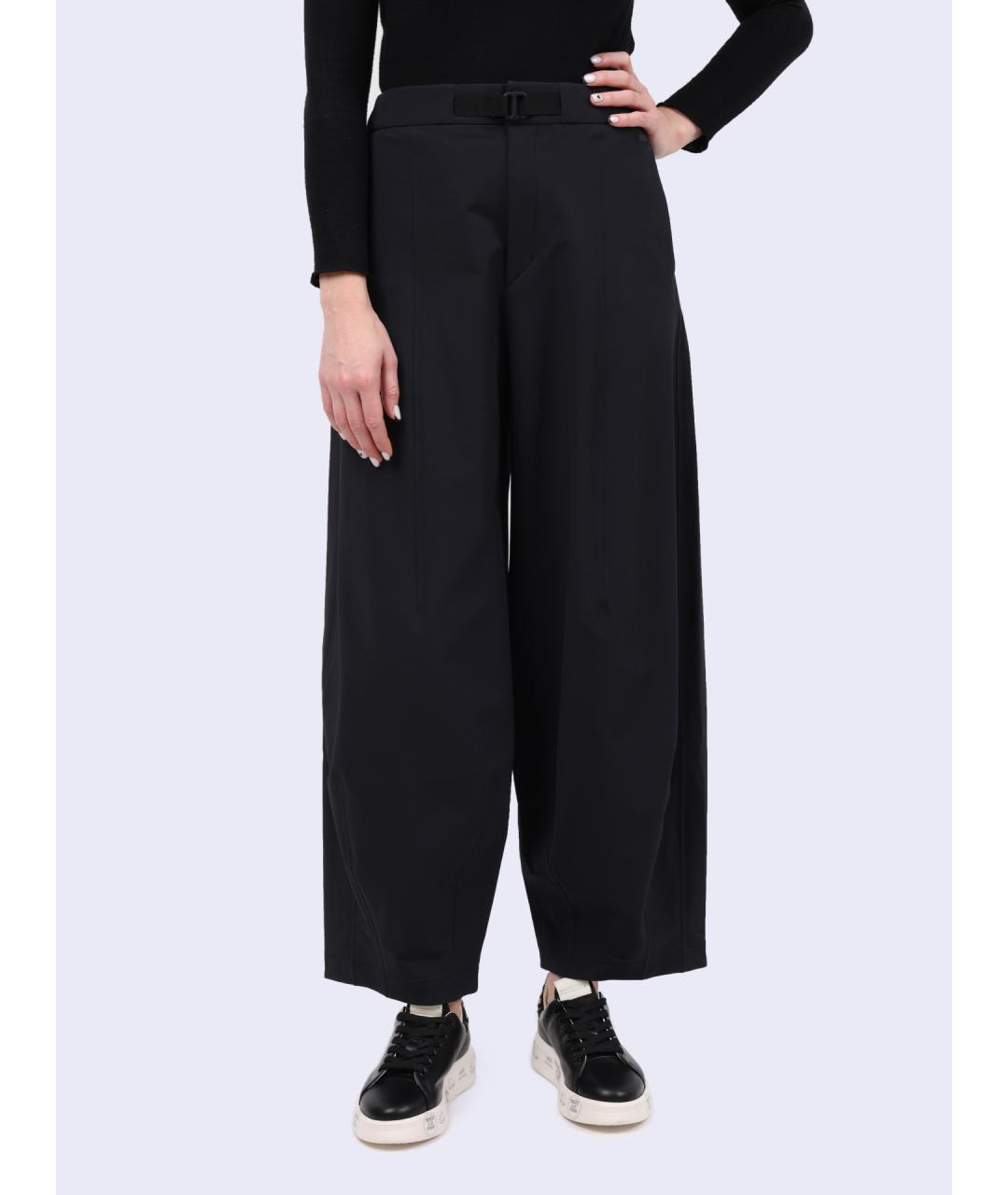 HERNO Черные прямые брюки, фото 6