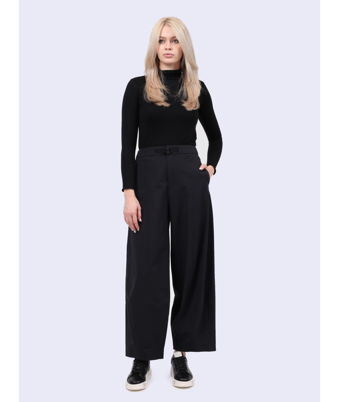 HERNO Черные прямые брюки, фото 2