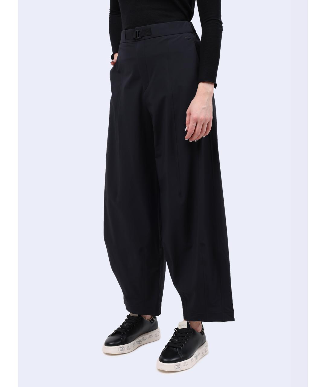 HERNO Черные прямые брюки, фото 3