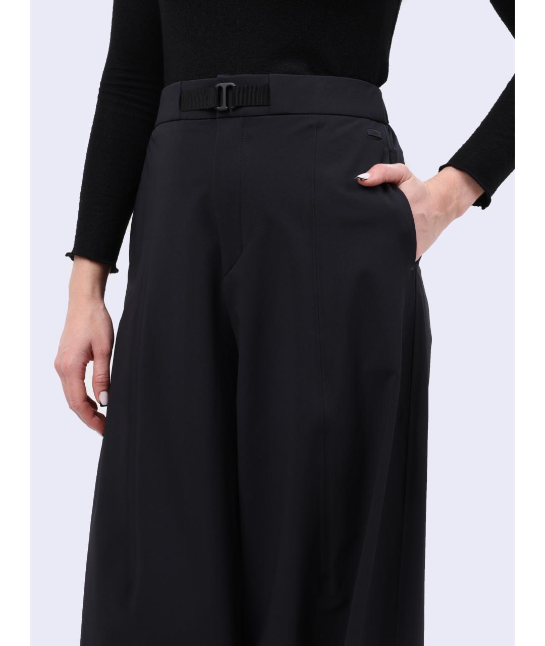 HERNO Черные прямые брюки, фото 4