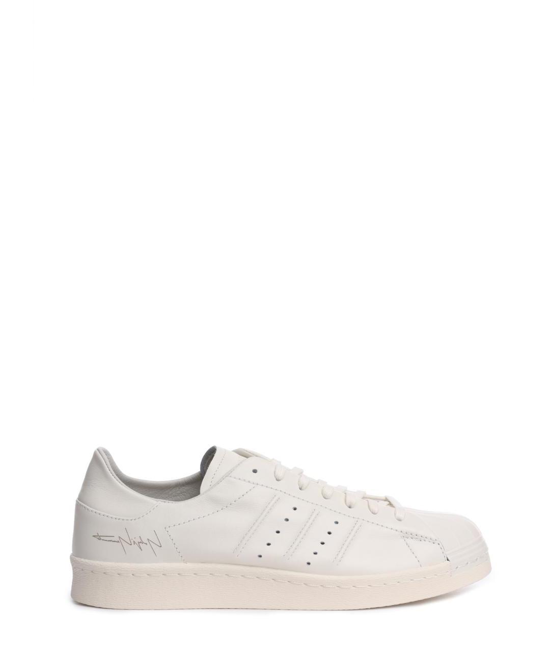 Y-3 Белые кожаные низкие кроссовки / кеды, фото 1