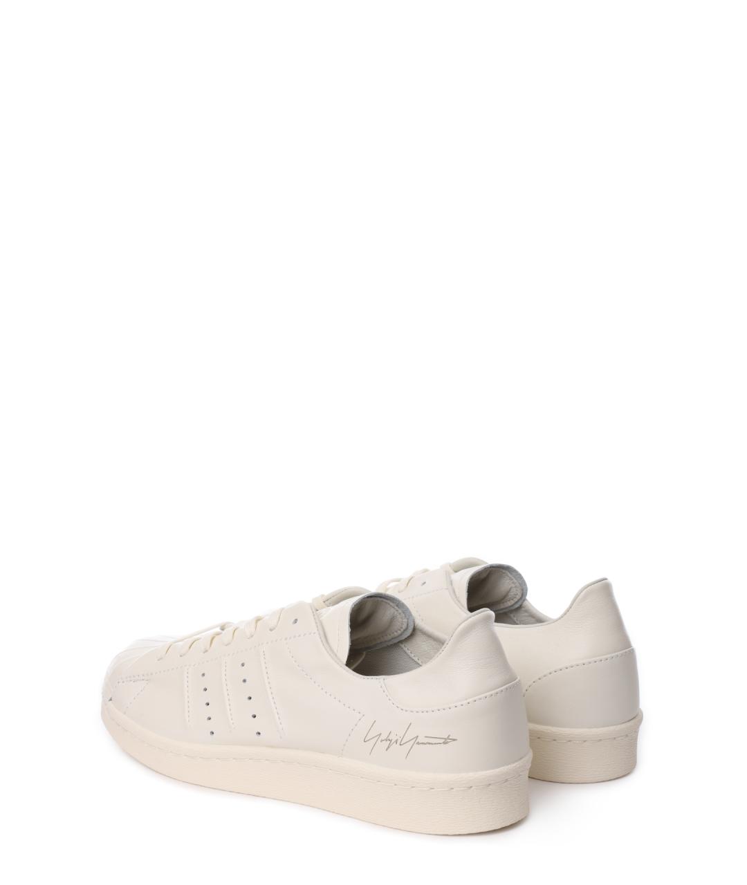 Y-3 Белые кожаные низкие кроссовки / кеды, фото 3