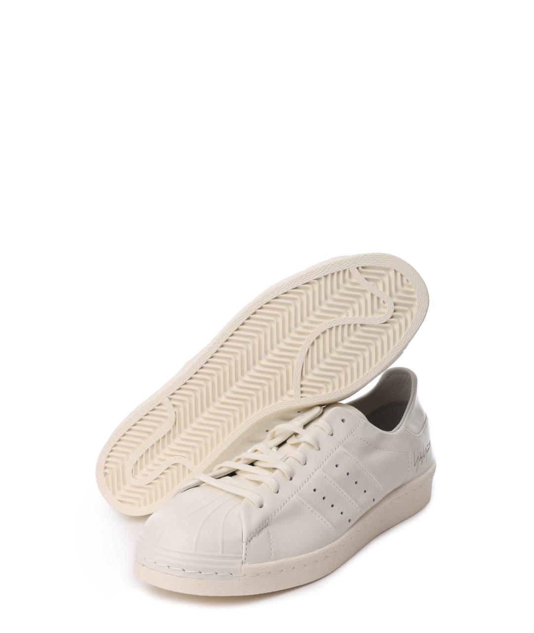 Y-3 Белые кожаные низкие кроссовки / кеды, фото 4