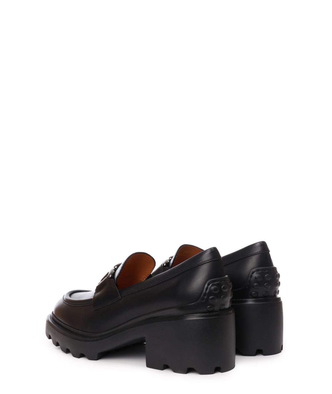 TOD'S Черные кожаные лоферы, фото 4