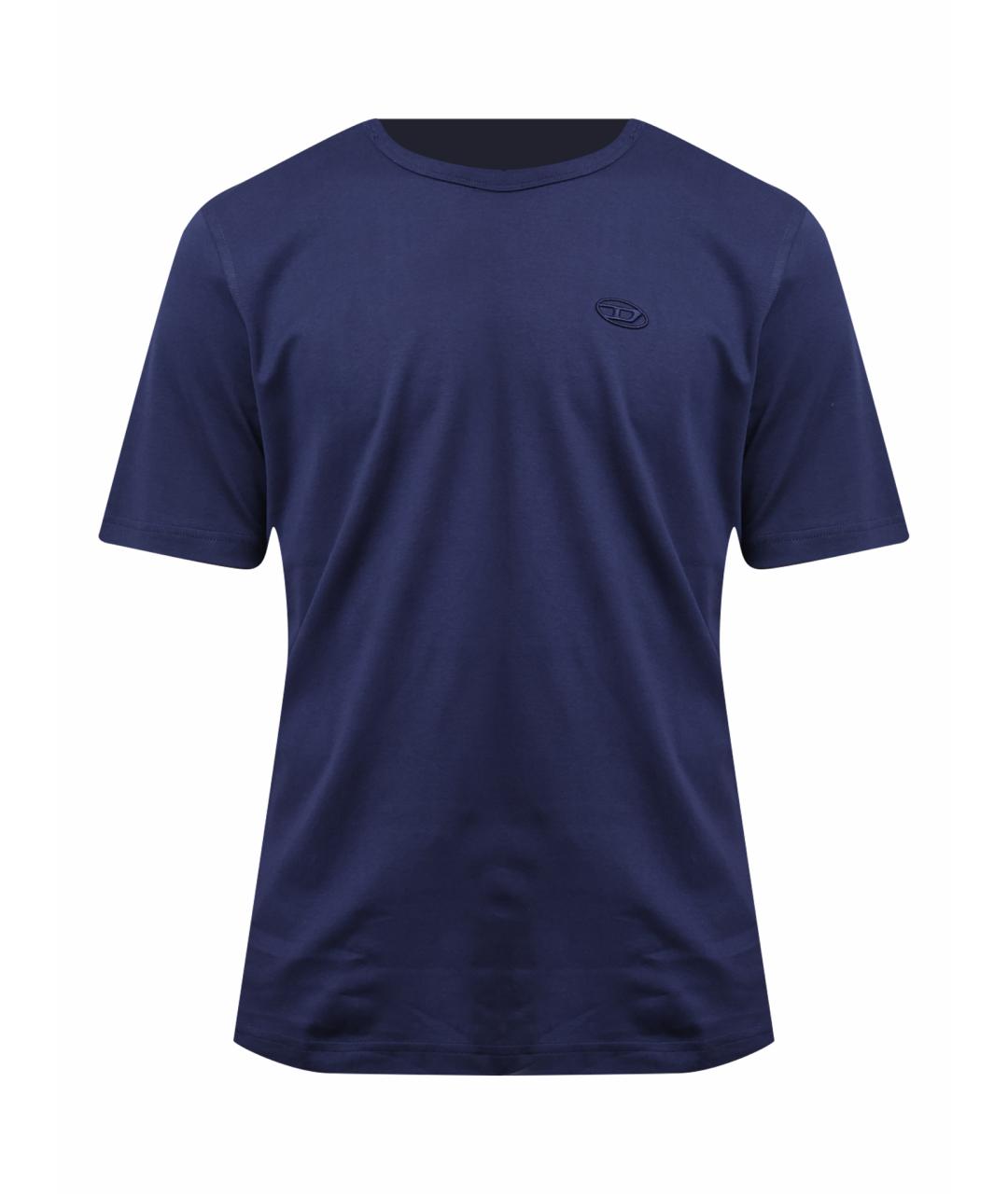 DIESEL Темно-синяя хлопковая футболка, фото 1