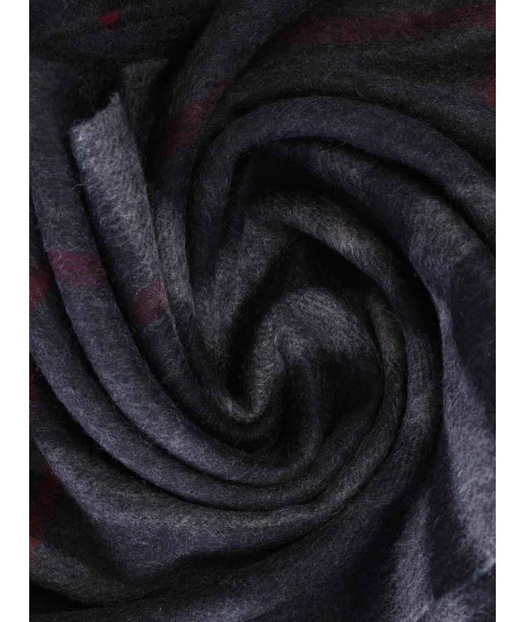 BURBERRY Черный кашемировый шарф, фото 2
