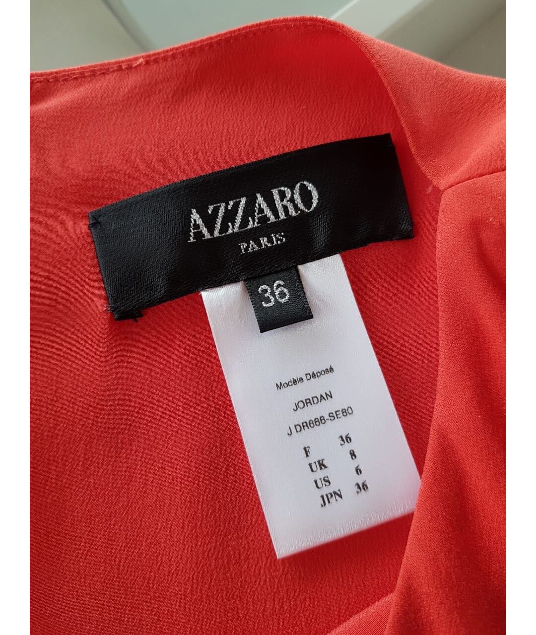 AZZARO Красное шелковое повседневное платье, фото 3