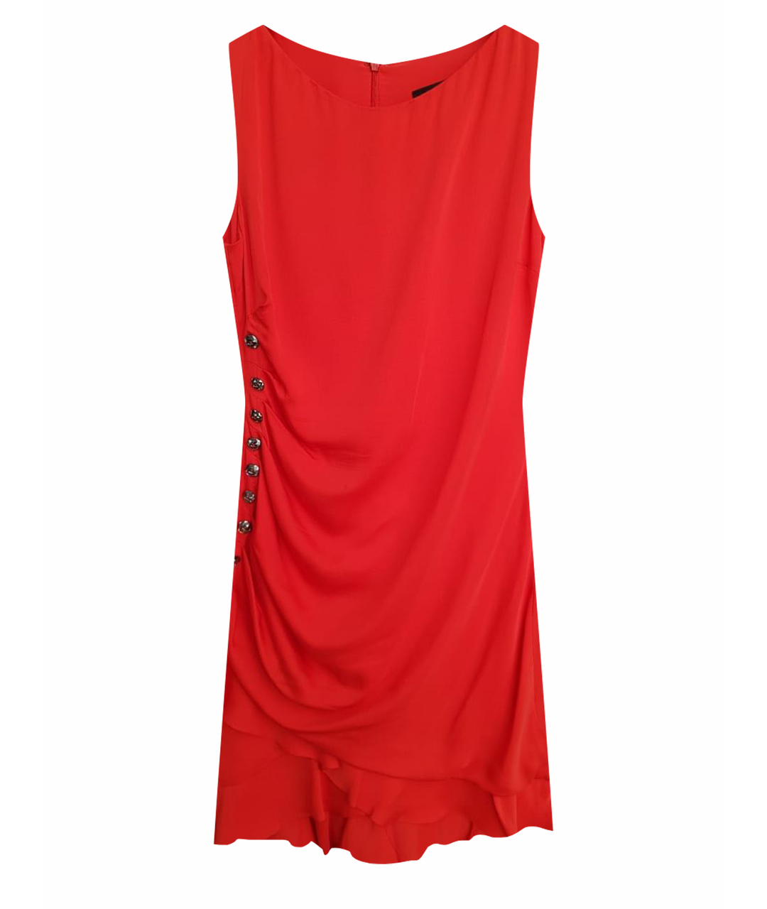 AZZARO Красное шелковое повседневное платье, фото 1