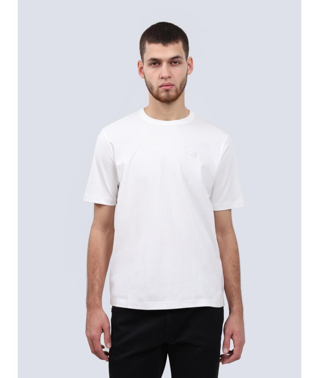 DIESEL Белая хлопковая футболка, фото 5