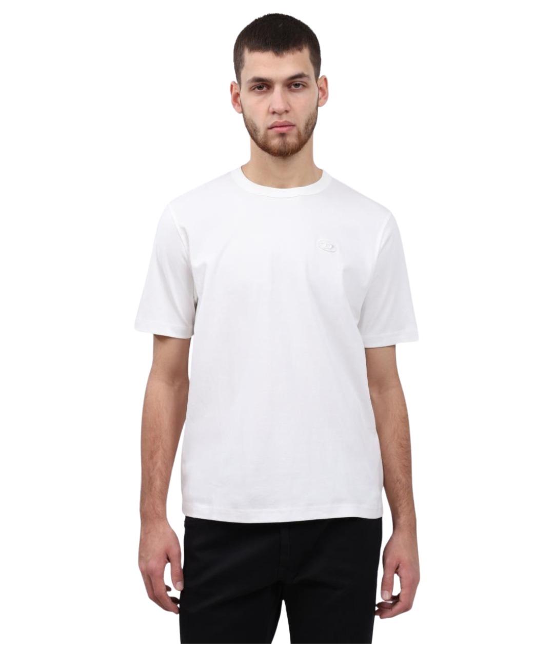 DIESEL Белая хлопковая футболка, фото 1