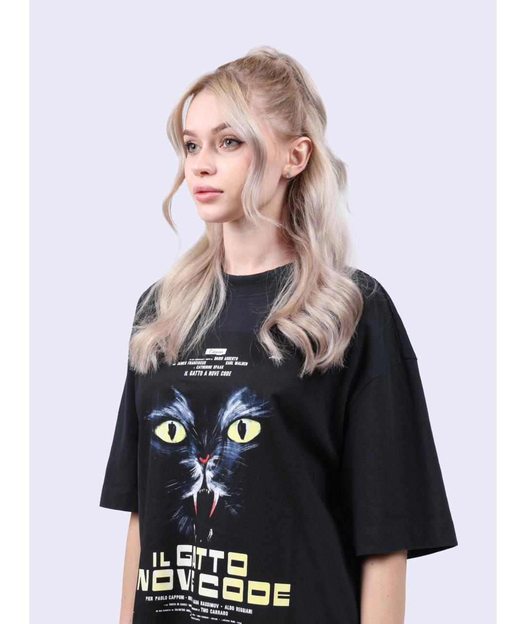 HUGO Черная хлопковая футболка, фото 3