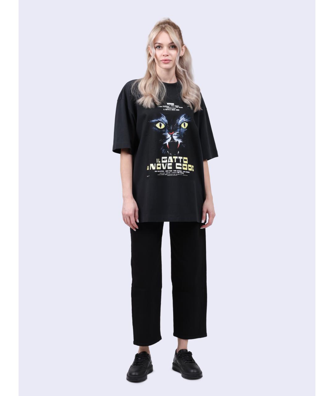 HUGO Черная хлопковая футболка, фото 2