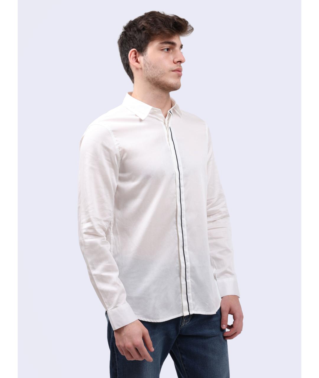 ARMANI EXCHANGE Белая хлопковая кэжуал рубашка, фото 3