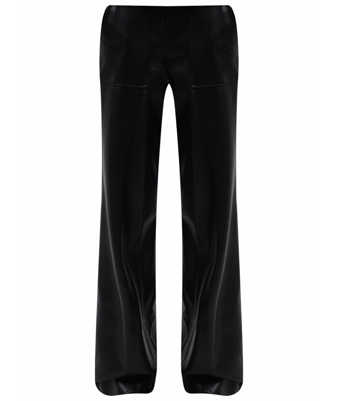 ARMANI EXCHANGE Черные кожаные прямые брюки, фото 1