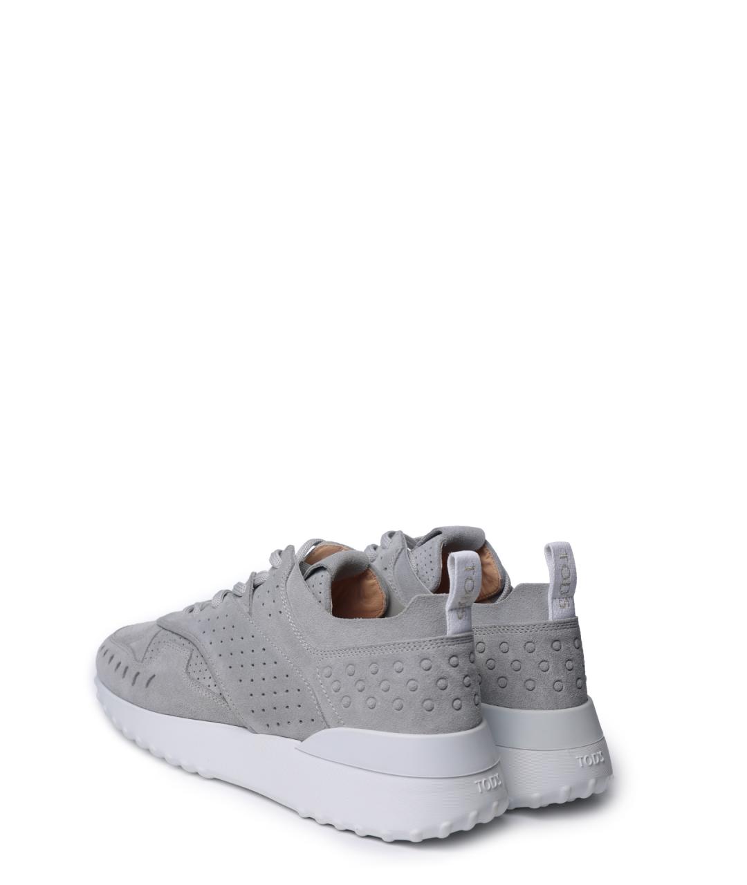 TOD'S Серые замшевые кроссовки, фото 3