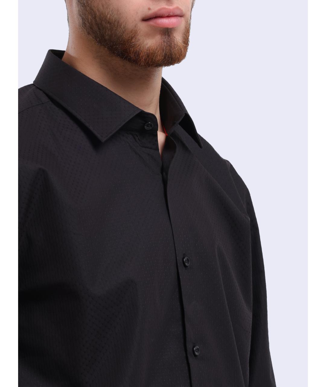 HUGO Черная классическая рубашка, фото 4