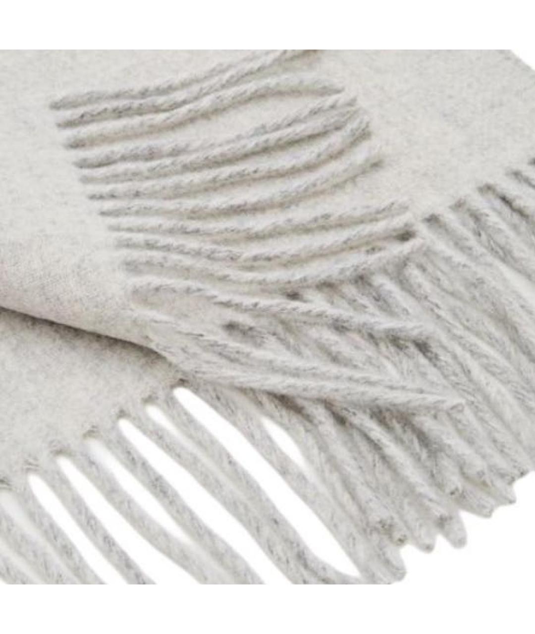 JACQUEMUS Серый шерстяной шарф, фото 2