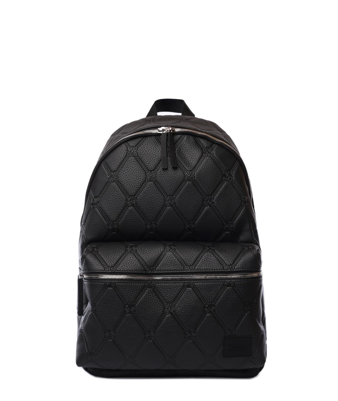HUGO Черный рюкзак из искусственной кожи, фото 1