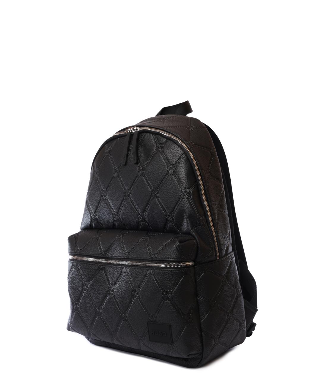 HUGO Черный рюкзак из искусственной кожи, фото 3