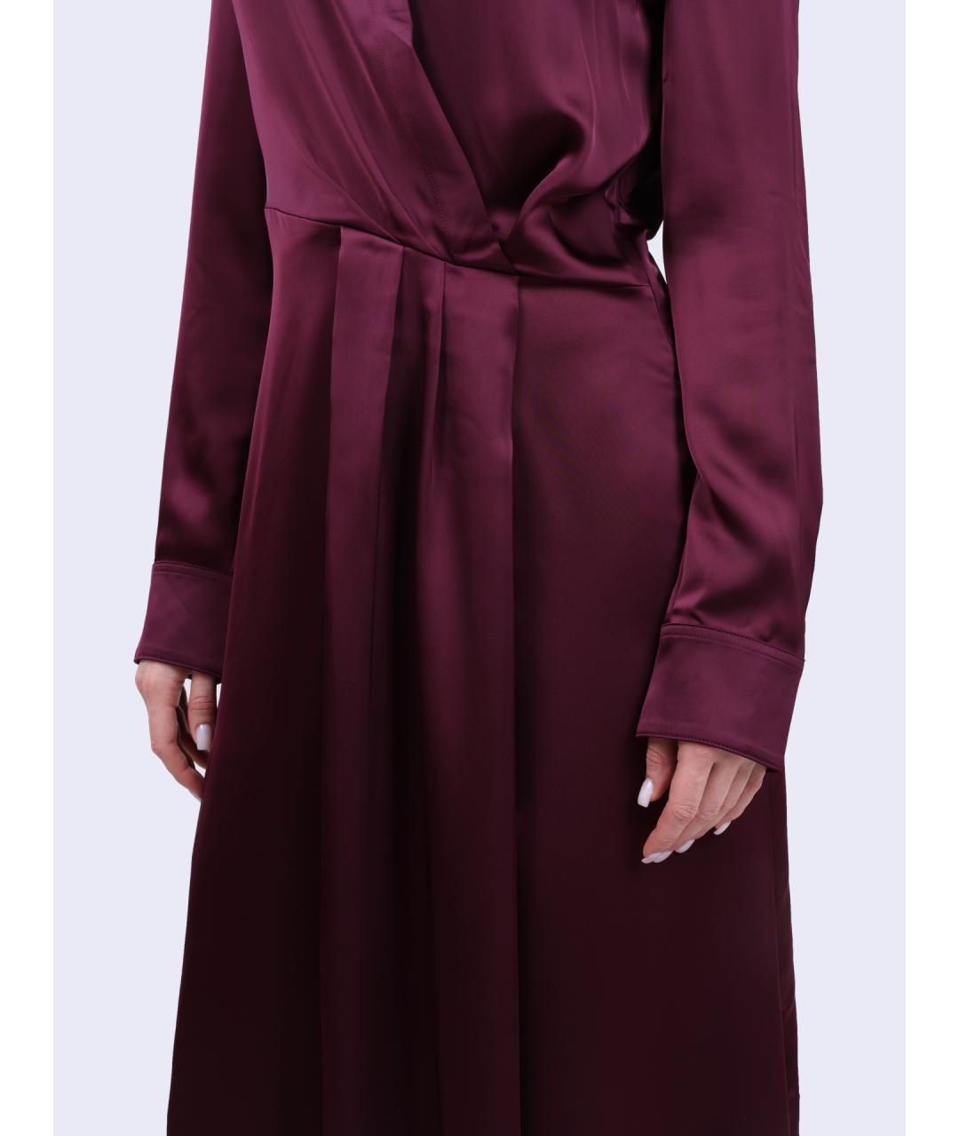 HUGO Бордовое повседневное платье, фото 3