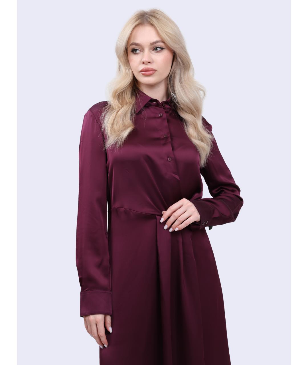 HUGO Бордовое повседневное платье, фото 2