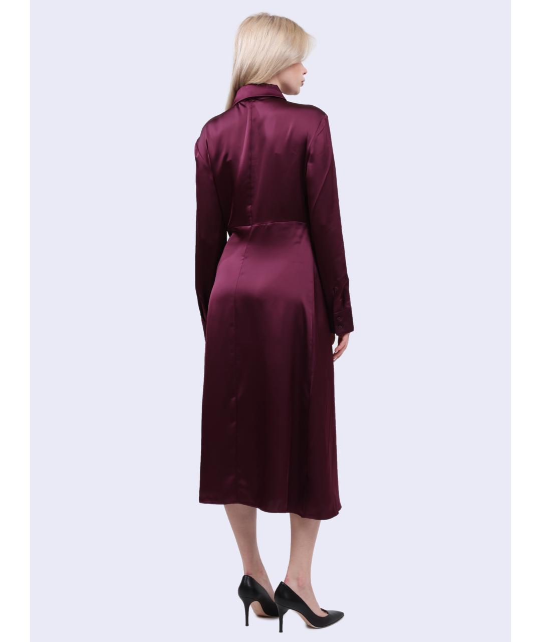HUGO Бордовое повседневное платье, фото 5