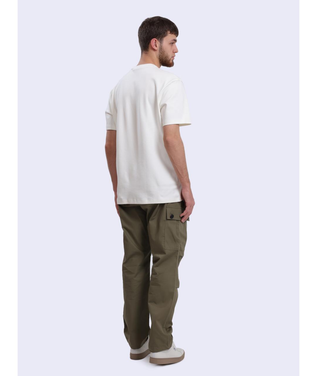 HUGO Белая хлопковая футболка, фото 4