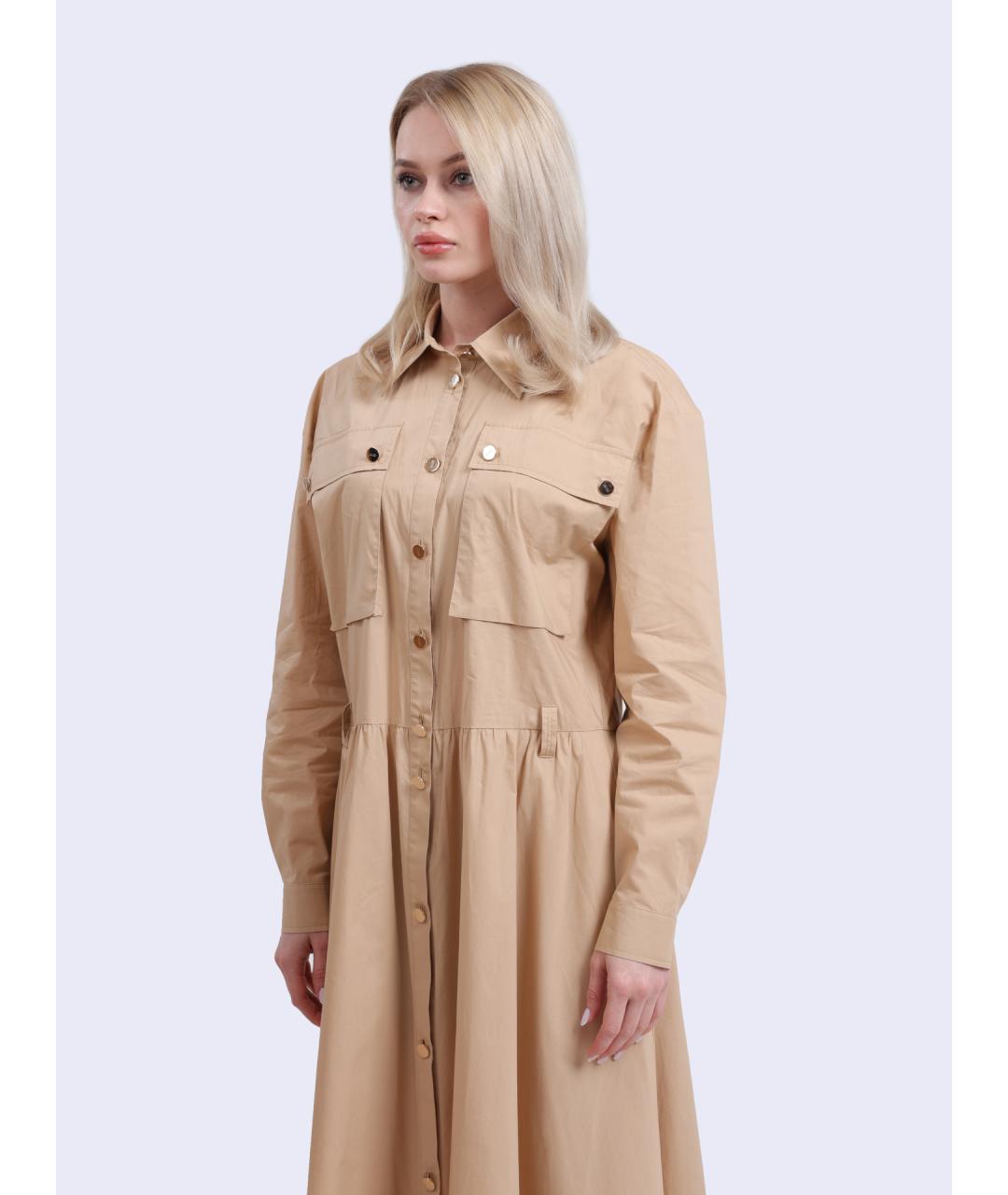 LIU JO Бежевое повседневное платье, фото 2