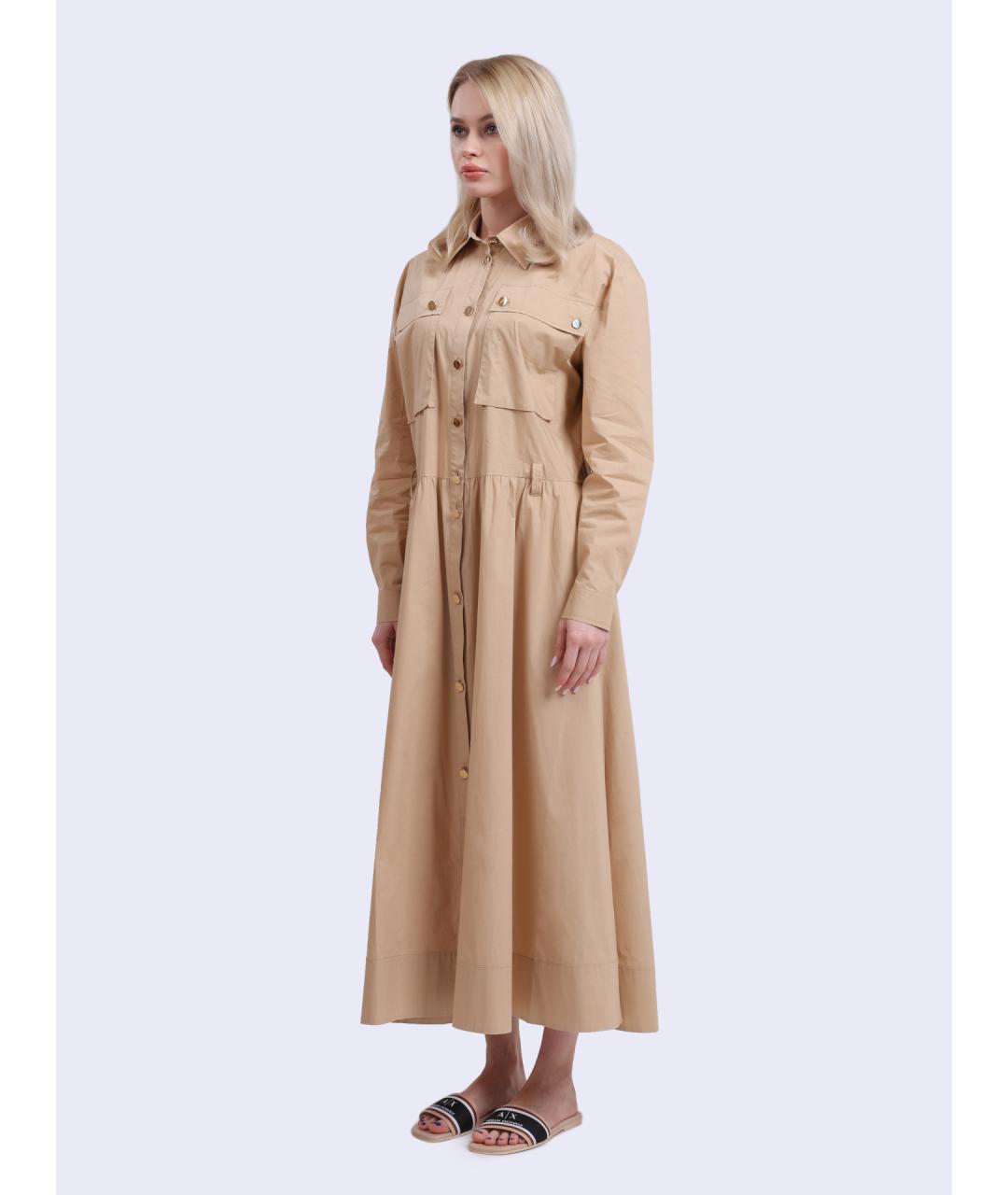 LIU JO Бежевое повседневное платье, фото 3