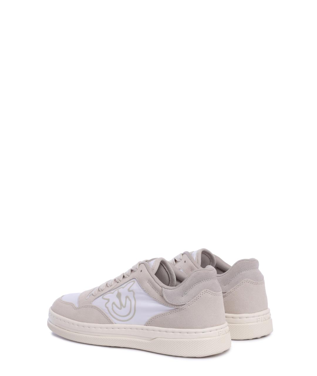 PINKO Бежевые замшевые кеды, фото 4