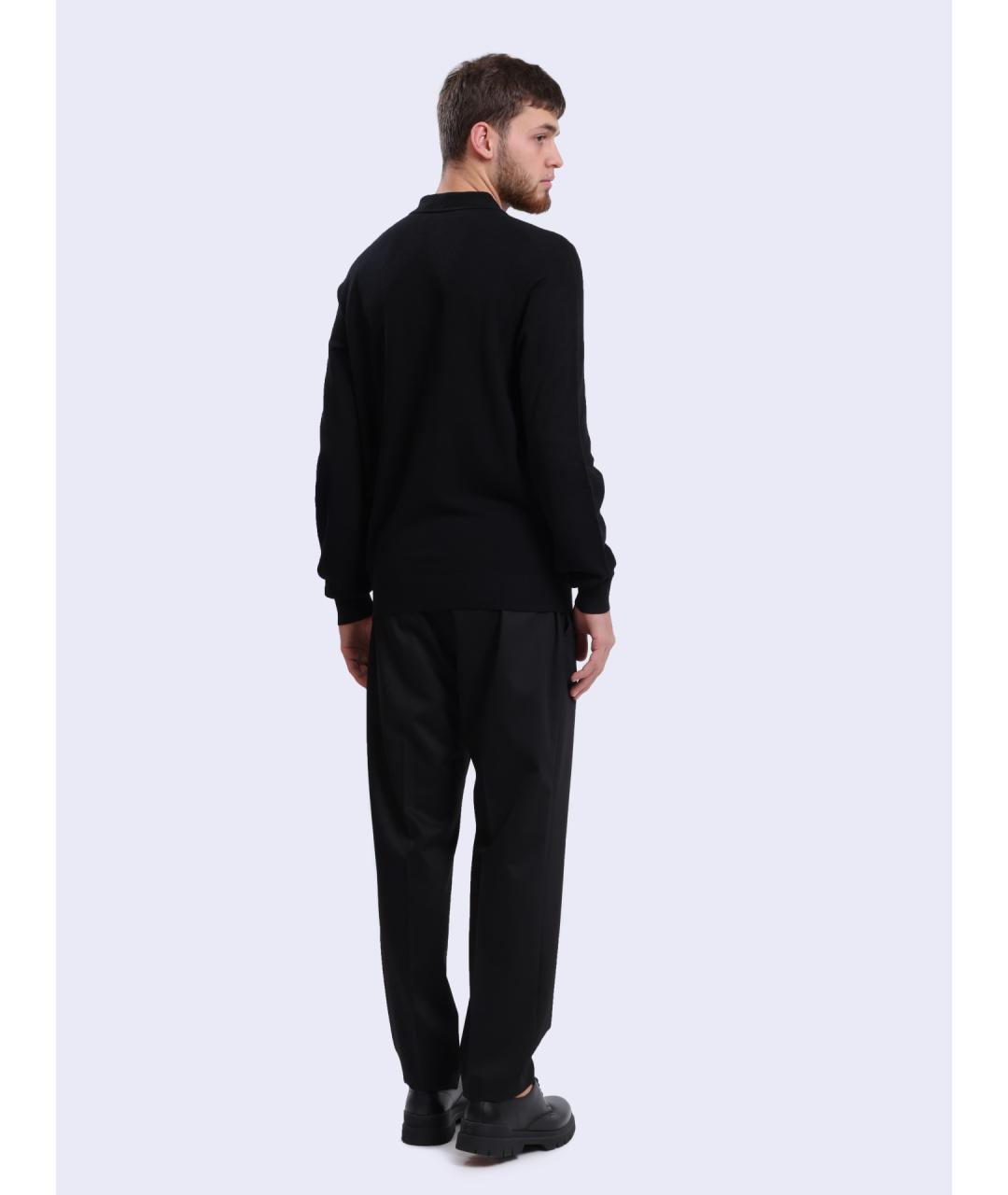 HUGO Черное поло с длинным рукавом, фото 5