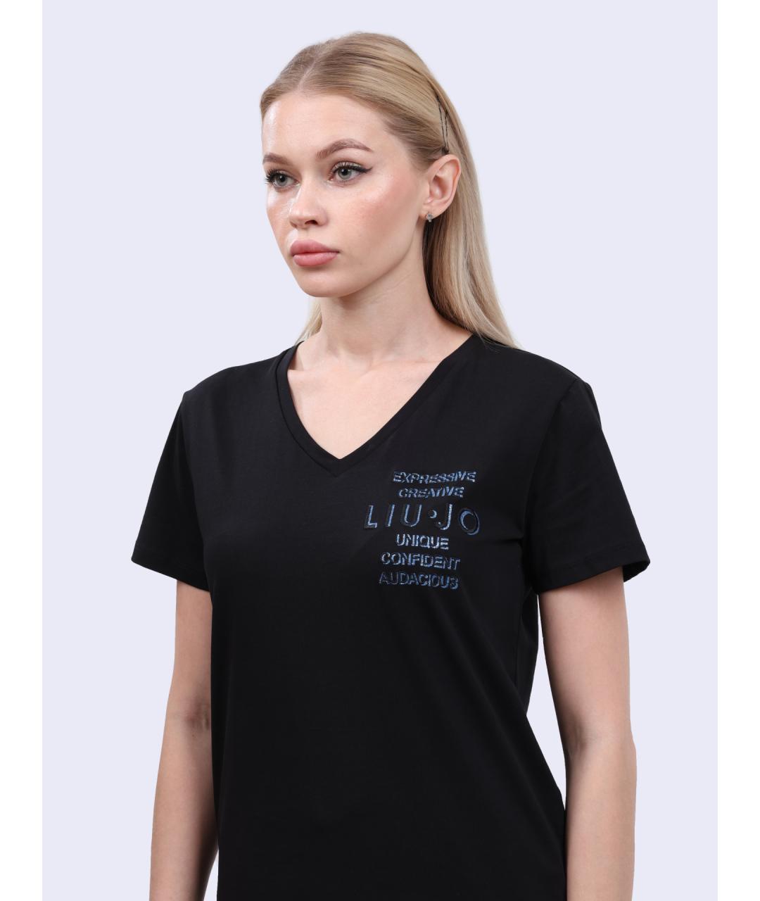 LIU JO Черная футболка, фото 3