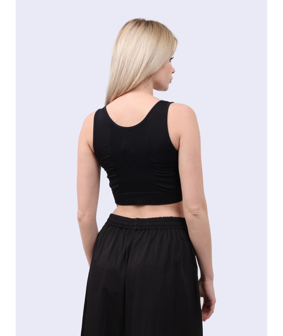 LIU JO Черная хлопковая майка, фото 5