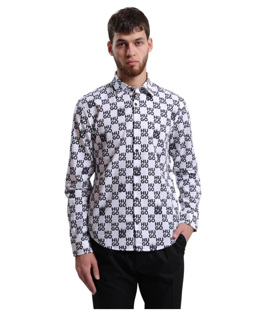 HUGO Белая кэжуал рубашка, фото 1