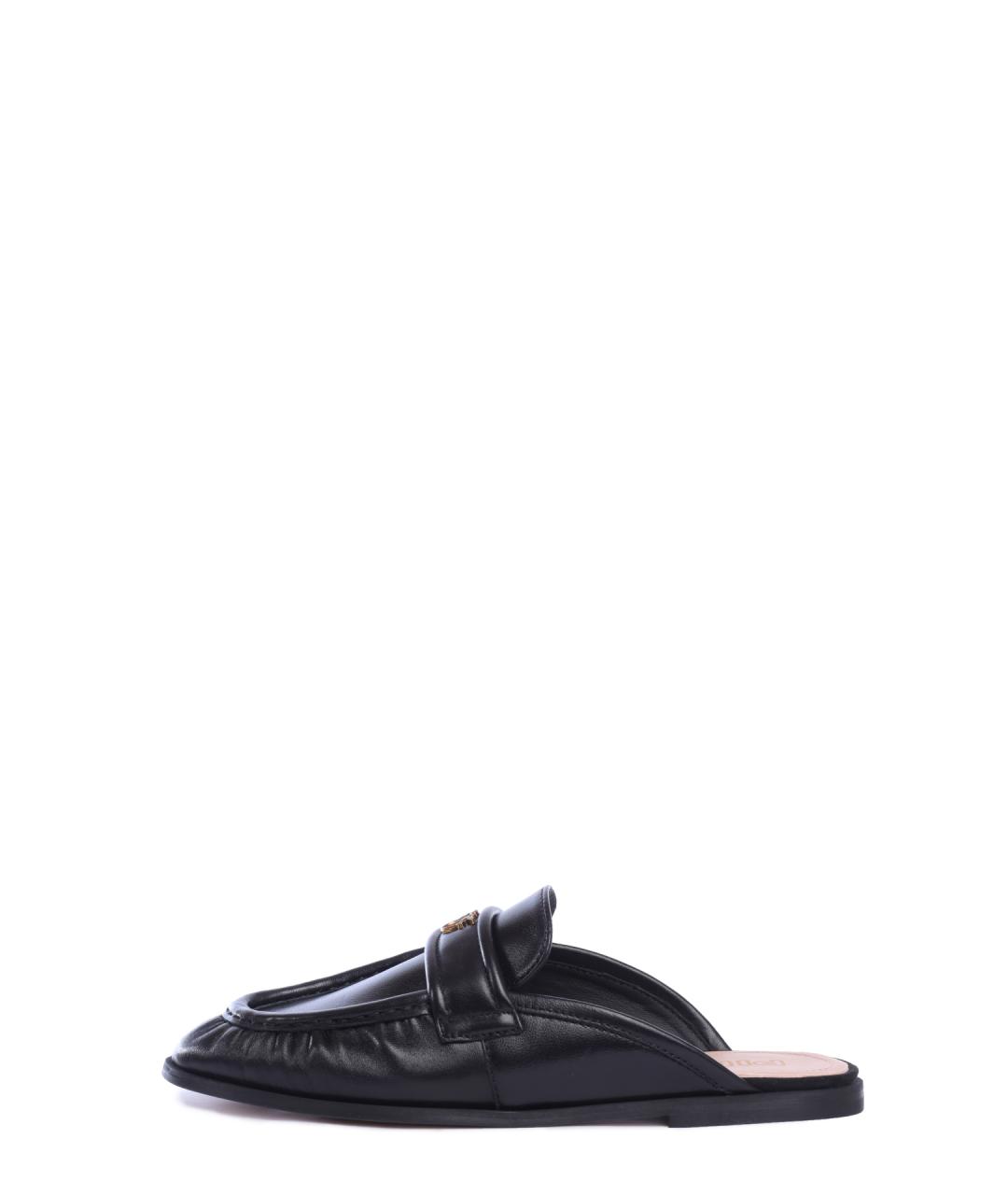 PINKO Черные кожаные сабо, фото 7