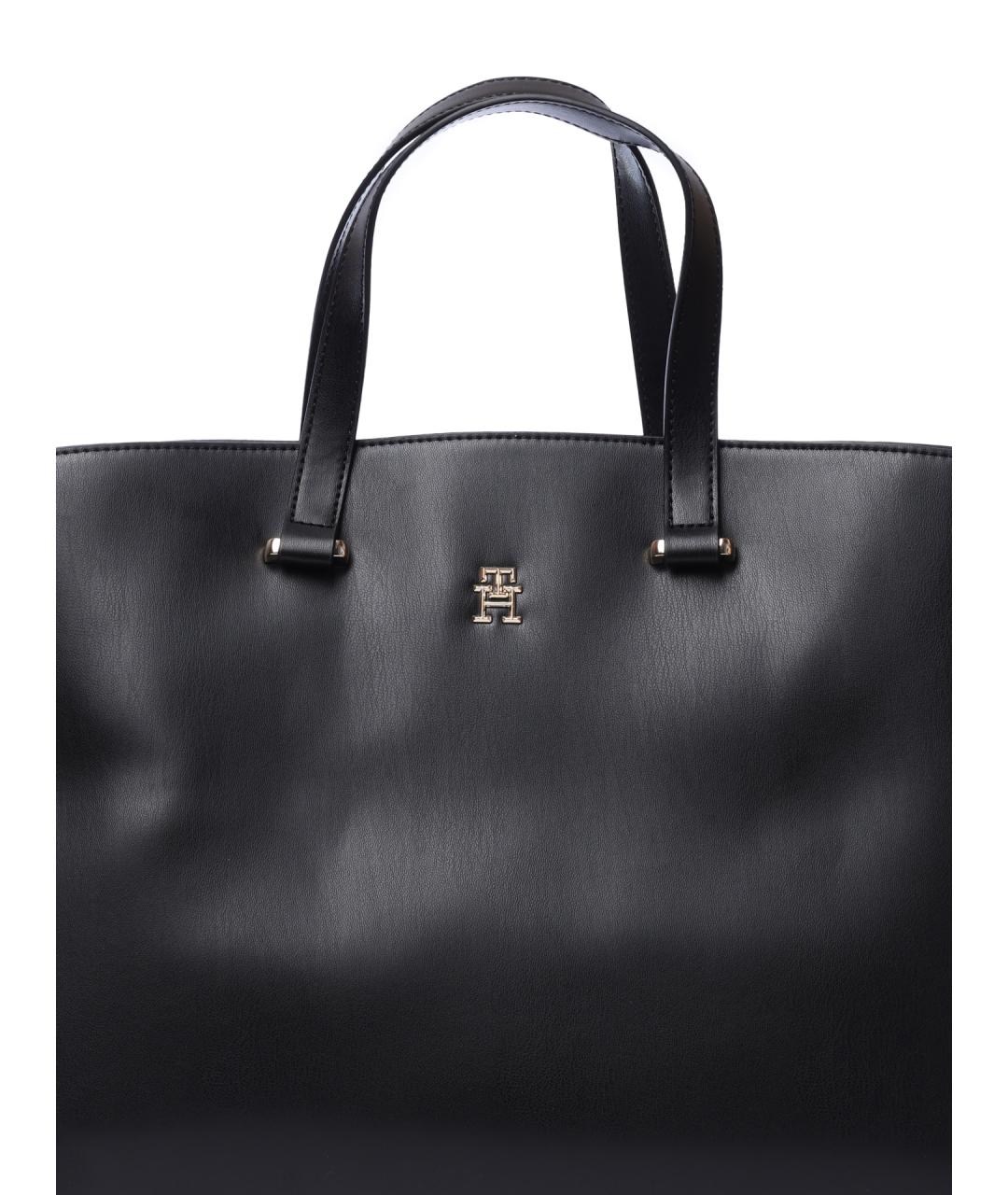 TOMMY HILFIGER Черная сумка тоут, фото 4