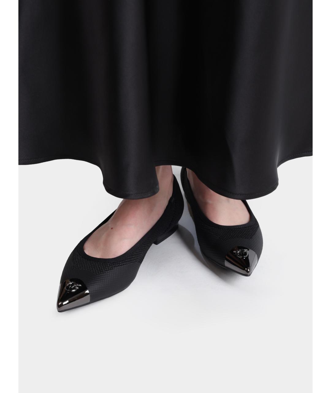 PINKO Черные текстильные туфли, фото 5