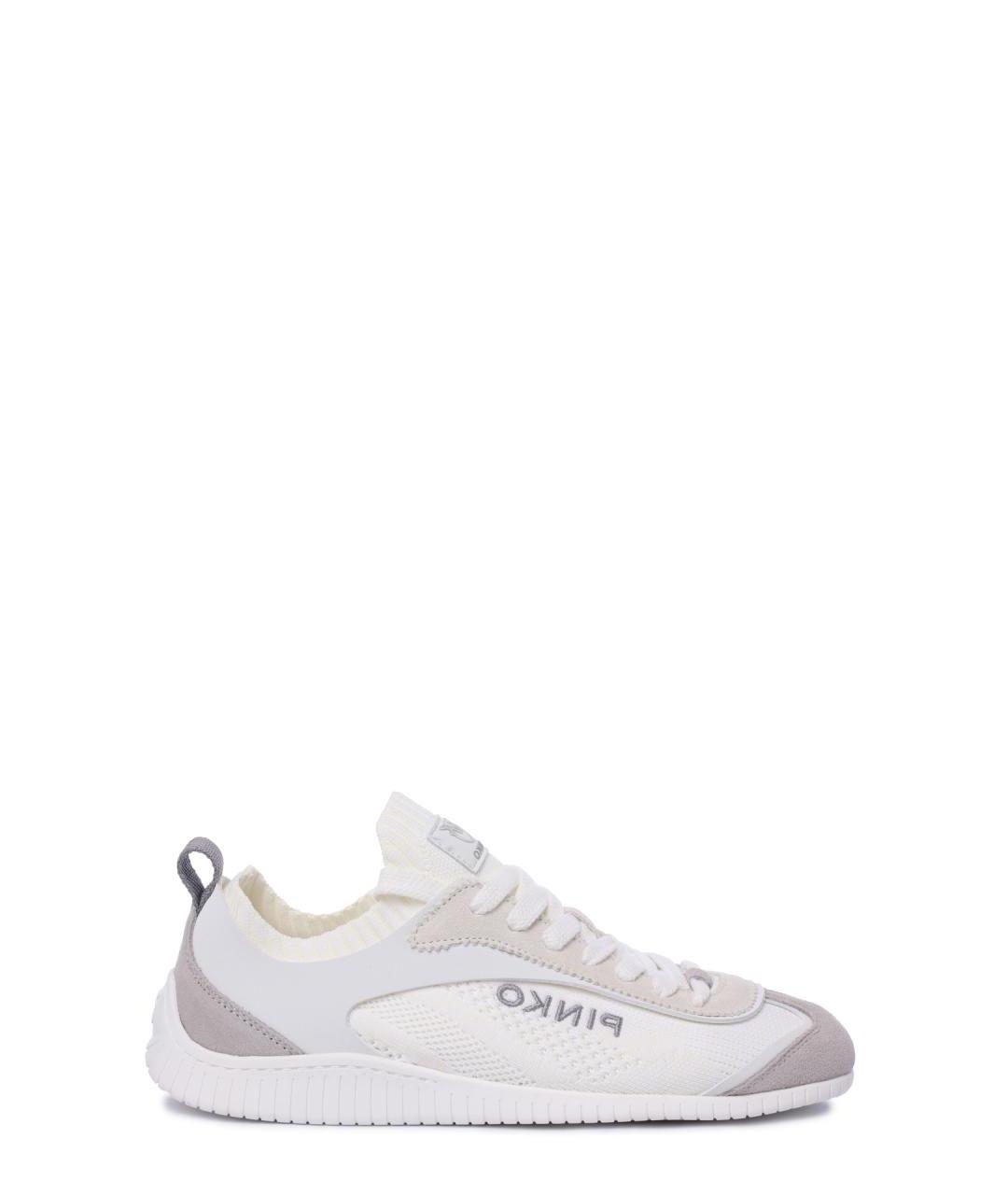 PINKO Белые текстильные кроссовки, фото 1