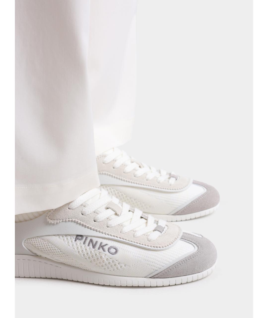 PINKO Белые текстильные кроссовки, фото 6