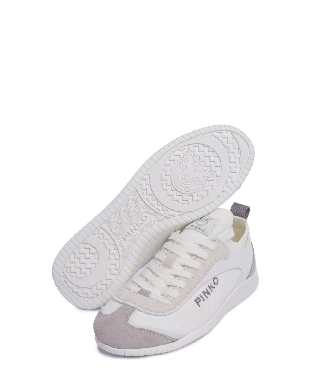 PINKO Белые текстильные кроссовки, фото 4
