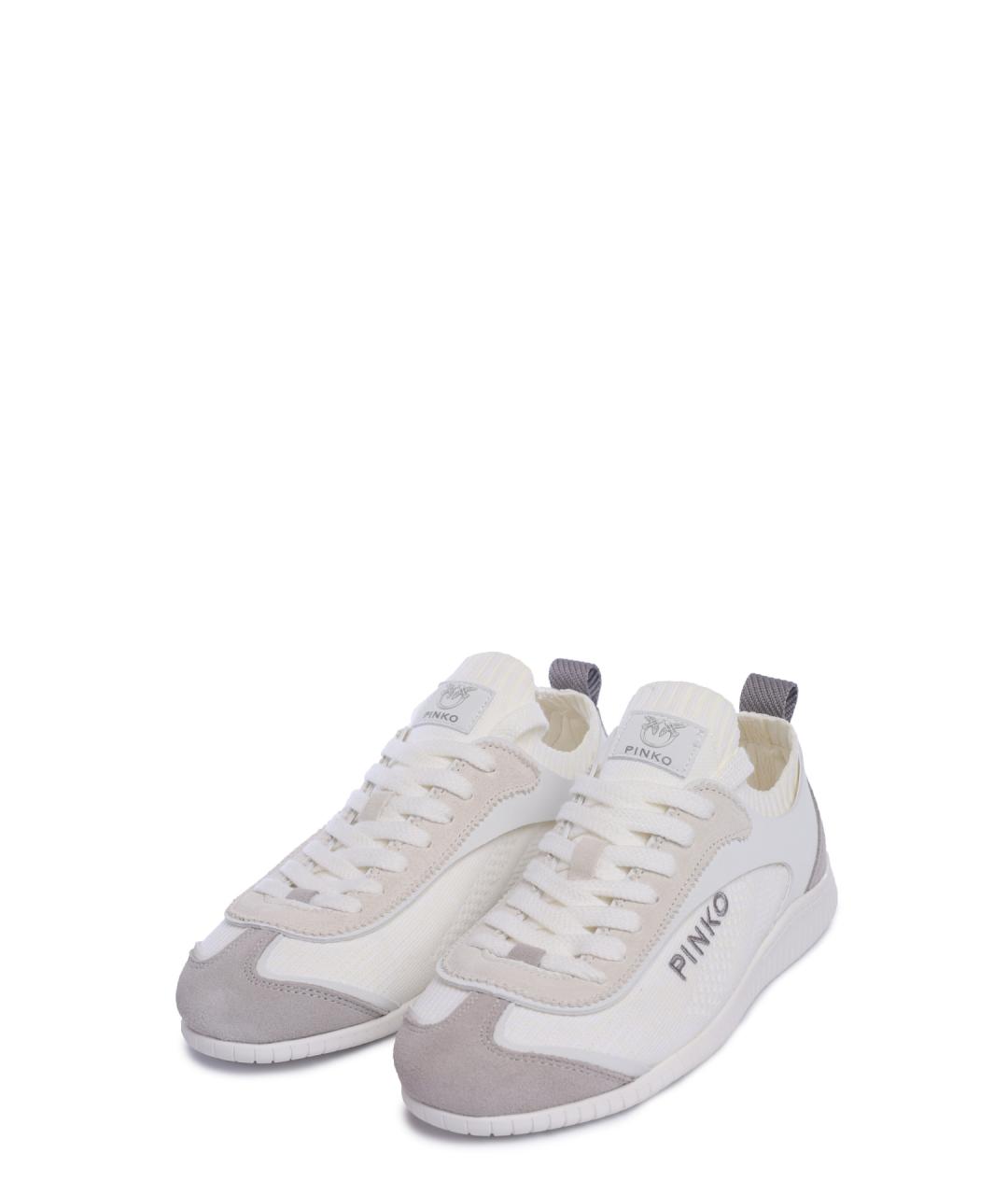PINKO Белые текстильные кроссовки, фото 2