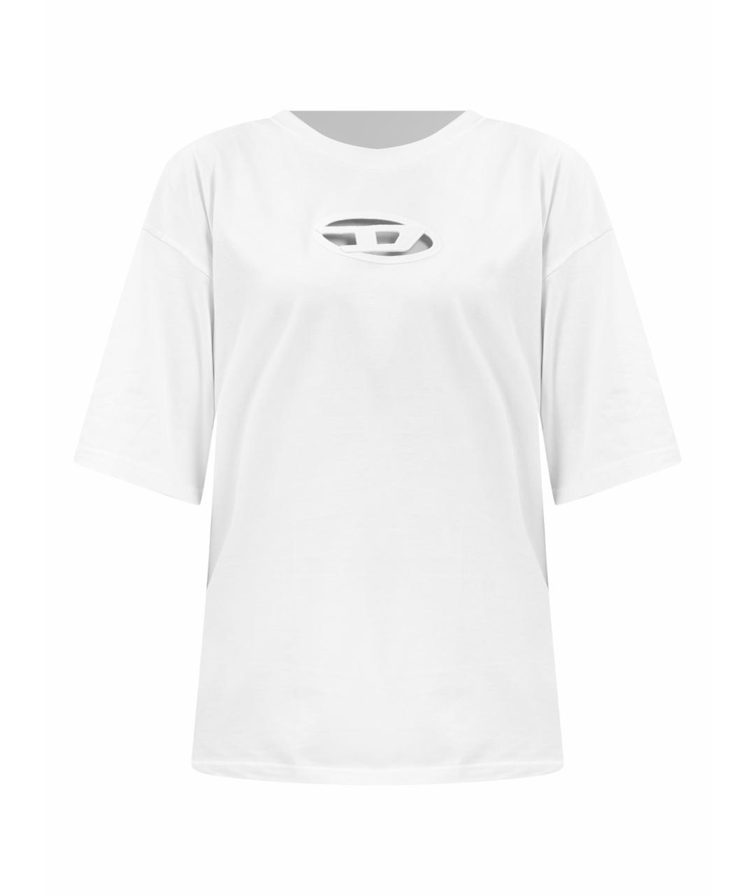 DIESEL Белая хлопковая футболка, фото 1