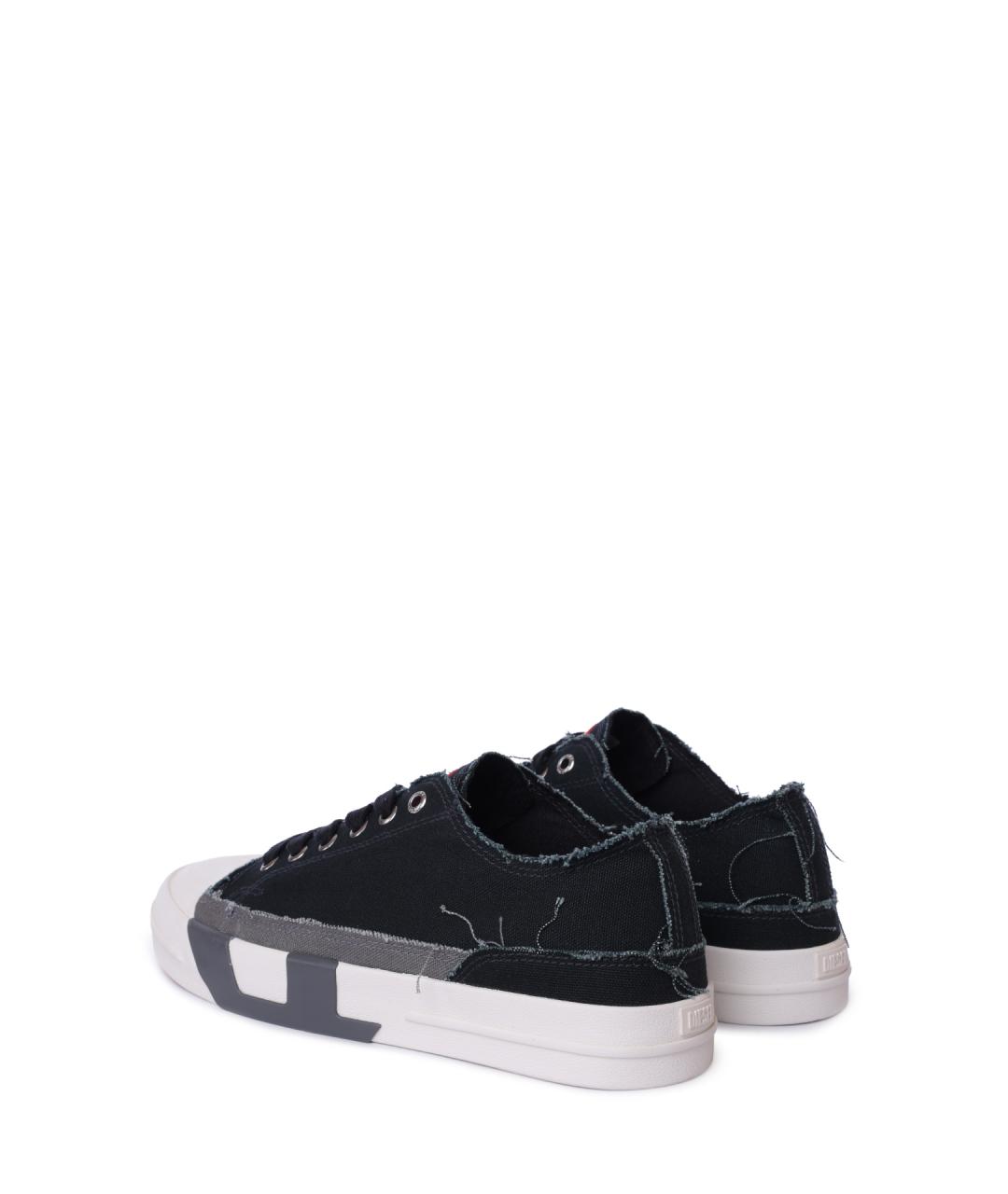 DIESEL Черные текстильные низкие кроссовки / кеды, фото 5